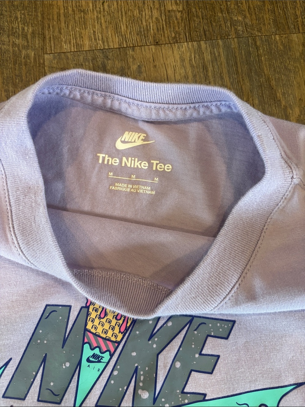Nike Girls' Black Dri-FIT Logo Tee with Lilac Graphic Nike Tee and DSG Blue Tank - Picture 4 of 4